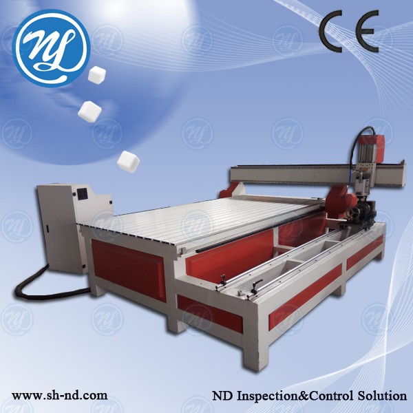 CNC router with rotary for wood engraving and cutting working 