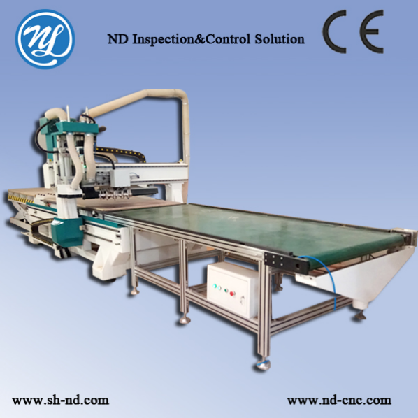 Auto loading and unloading system machine ATC woodworking CNC router 