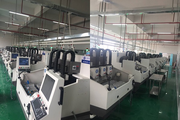 ND Group customer's mobile tempered glass protector machine factory